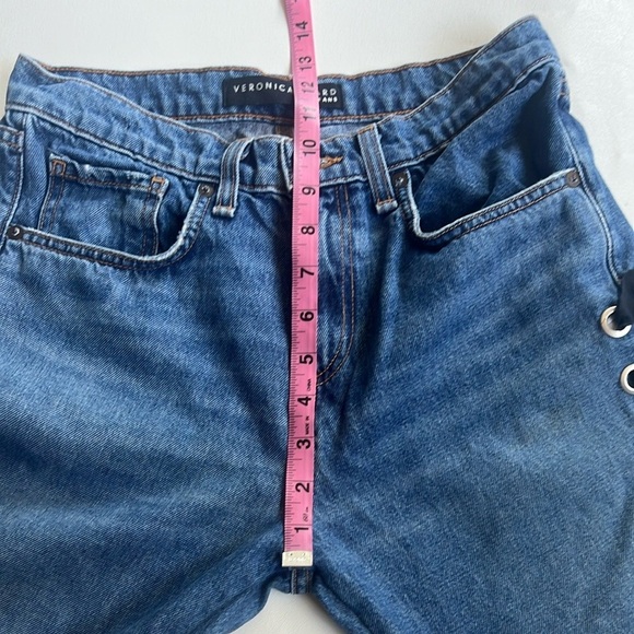 VERONICA BEARD INES GIRLFRIEND LACE-UP SIDE JEANS - Picture 9 of 10